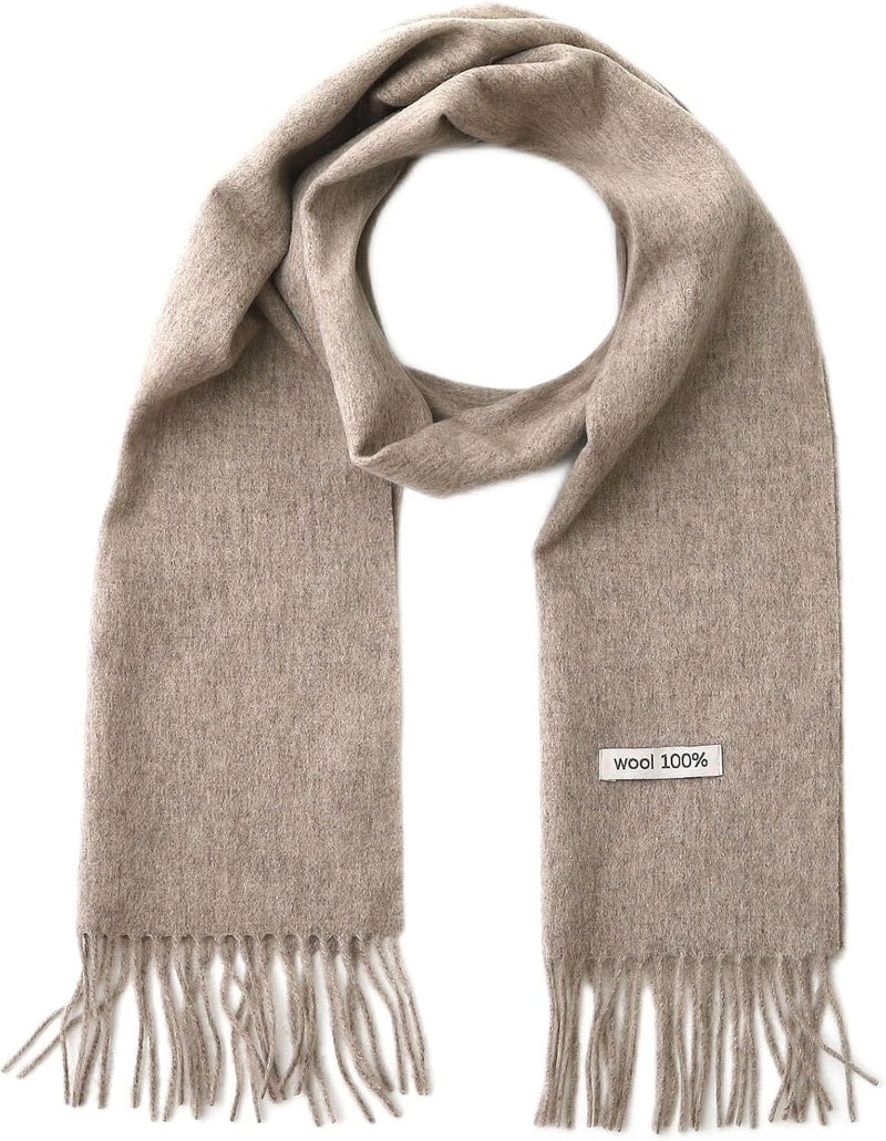 linişte 100% Wool Scarf - Men and Women Winter Warm Soft Luxurious Solid Colors Gift Box - Image 1